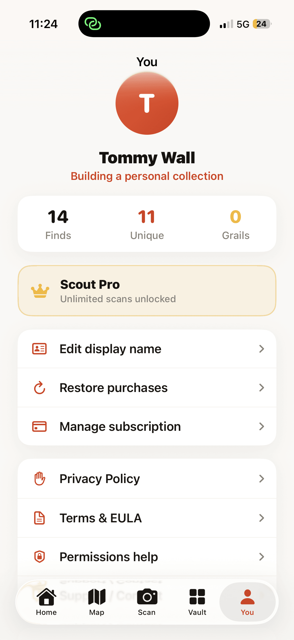 Sneaker Scout collection profile
